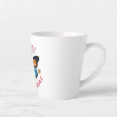 メンタルヘルス啓発のオオカナダモ カフェラテマグ (右)