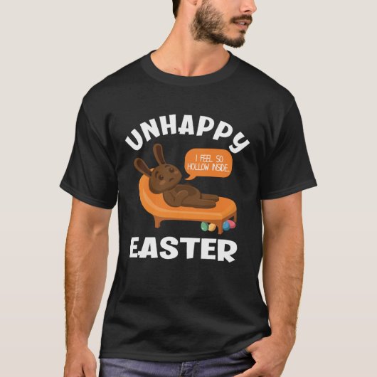 メンタルヘルス啓発チョコレートウサギ 楽しいイースター Tシャツ (正面)