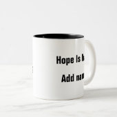 メンタルヘルス希望は実在セラピー引用文マグ ツートーンマグカップ (正面右)