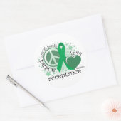 メンタルヘルス平和の愛の受け入れ ラウンドシール (封筒)