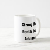 メンタルヘルス強い精神やさしいハートセラピーgif コーヒーマグカップ (正面右)