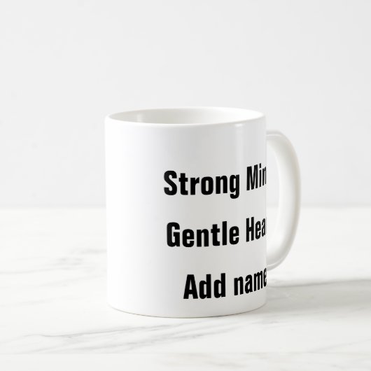 メンタルヘルス強い精神やさしいハートセラピーgif コーヒーマグカップ (正面右)