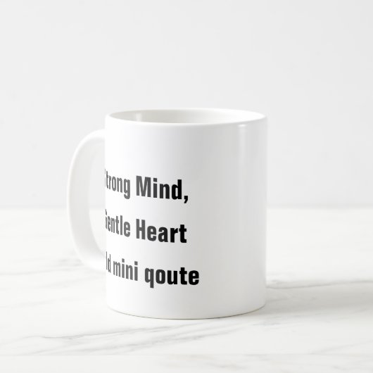 メンタルヘルス強い精神やさしいハートセラピーgif コーヒーマグカップ (正面左)