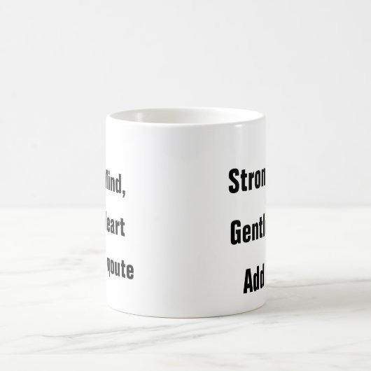 メンタルヘルス強い精神やさしいハートセラピーgif コーヒーマグカップ (中央)