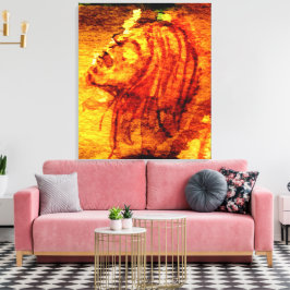 メンタルヘルス悲しみ水絵を描色 キャンバスプリント