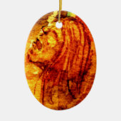 メンタルヘルス悲しみ水絵を描色 セラミックオーナメント (正面)