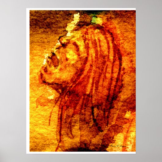 メンタルヘルス悲しみ水絵を描色 ポスター (正面)