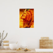 メンタルヘルス悲しみ水絵を描色 ポスター (キッチン)