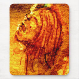 メンタルヘルス悲しみ水絵を描色 マウスパッド