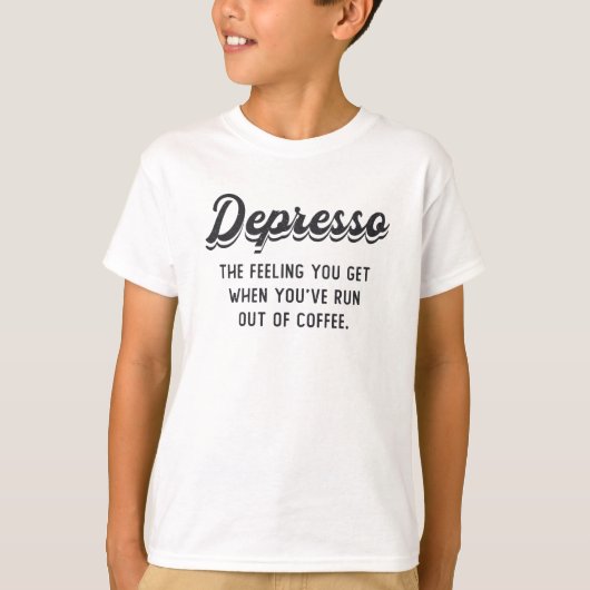 メンタルヘルス感じコーヒーうつ Tシャツ (正面)