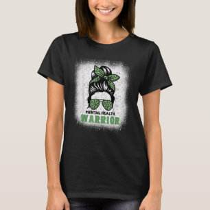 メンタルヘルス戦士Messy Bunメンタルヘルス阿波 Tシャツ