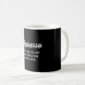 メンタルヘルス抑制感じコーヒーを飲む コーヒーマグカップ (正面右)
