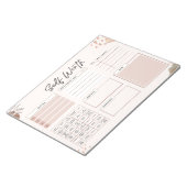 メンタルヘルス毎日の感謝ホワイトボードタン ノートパッド (アングル)