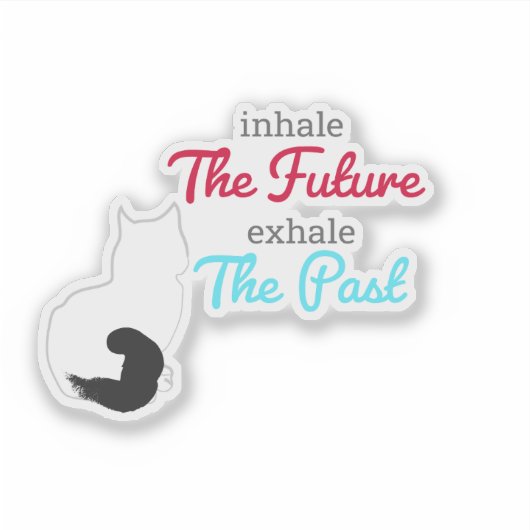 メンタルヘルス猫 シール (正面)