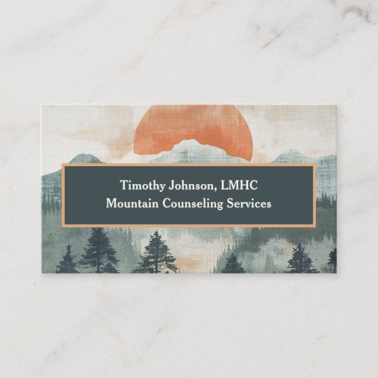 メンタルヘルス相談員パインターリーマウンテンサン 名刺 (正面)