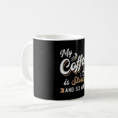 メンタルヘルス私のコーヒーは強い認識度ギフト コーヒーマグカップ (正面左)