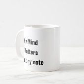 メンタルヘルス私の心の問題セラピーマグ コーヒーマグカップ (正面左)