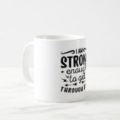 メンタルヘルス私は十分な不安Anxie強い コーヒーマグカップ (正面左)