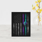 メンタルヘルス米国国旗の自殺認識度2024 カード (黄色い花)