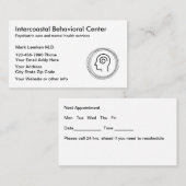 メンタルヘルス精神科医アポイントメントカード 名刺 (正面/裏面)