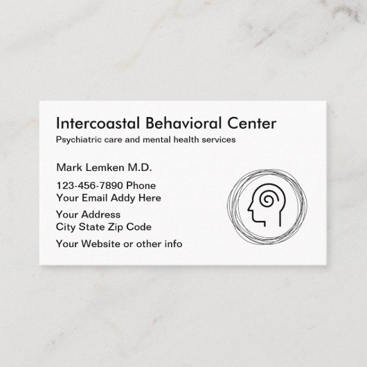 メンタルヘルス精神科医アポイントメントカード 名刺 (正面)