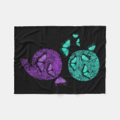 メンタルヘルス自殺認識度セミコロンバーター フリースブランケット (正面(横))