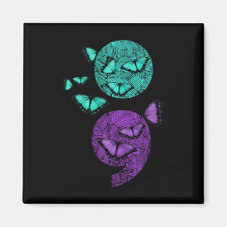 メンタルヘルス自殺認識度セミコロンバーター マグネット