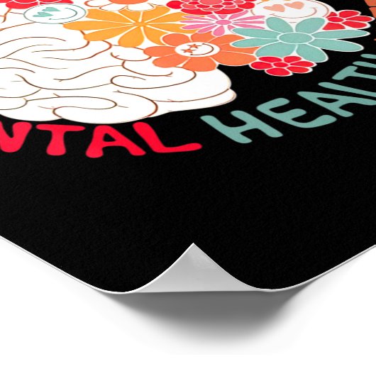 メンタルヘルス花脳自殺認識度とP ポスター (角)