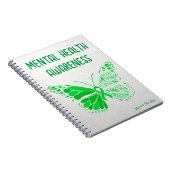 メンタルヘルス蝶スパイラル写真ノートブック ノートブック (右側)