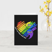 メンタルヘルス認識セミコロンLgbtq自殺Pr カード (黄色い花)