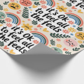 メンタルヘルス認識度その良い絵文字 ラッピングペーパー (角)