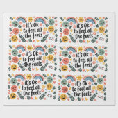 メンタルヘルス認識度その良い絵文字 ラッピングペーパー (フラット)