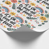 メンタルヘルス認識度その良い絵文字 ラッピングペーパー (角)