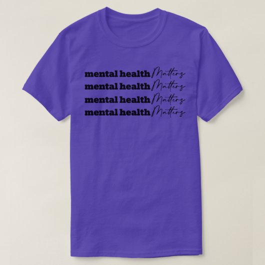 メンタルヘルス認識度の主な問題 Tシャツ (デザイン正面)