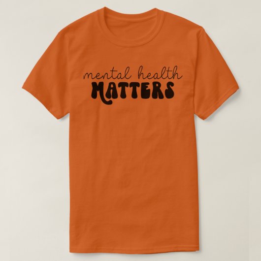 メンタルヘルス認識度の主な問題 Tシャツ (デザイン正面)