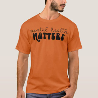メンタルヘルス認識度の主な問題 Tシャツ
