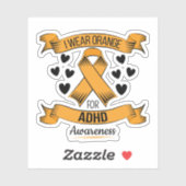 メンタルヘルス認識度の追加認識度。オレンジ シール (シート)