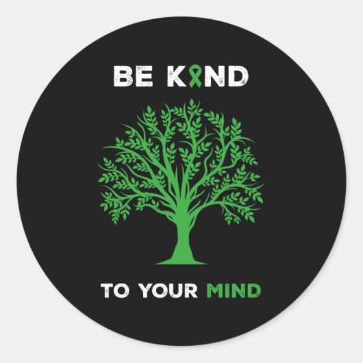 メンタルヘルス認識度は心に優しい ラウンドシール (正面)