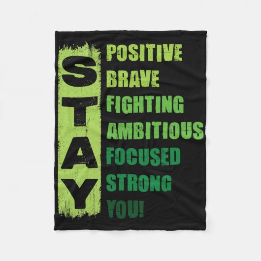 メンタルヘルス認識度アパレルコティーメンズメンズウィメンズ フリースブランケット (正面)