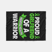 メンタルヘルス認識度ガールフレンド戦士メンタル フリースブランケット (正面(横))