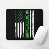 メンタルヘルス認識度グリーンリボン マウスパッド (マウス)