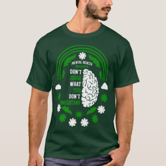 メンタルヘルス認識度サポートがグリーンを判断しない Tシャツ