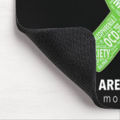 メンタルヘルス認識度サポートリボンワードクラウド マウスパッド (コーナー)