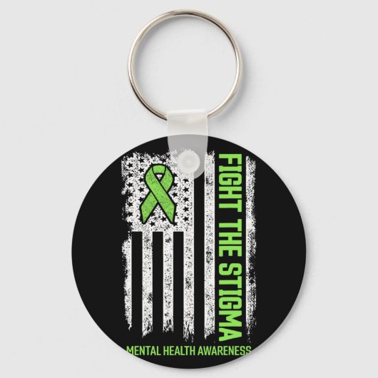 メンタルヘルス認識度スティグマと戦うメンタルヘイ キーホルダー (正面)
