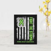 メンタルヘルス認識度スティグマと戦うメンタルH カード (黄色い花)