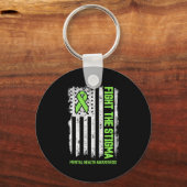 メンタルヘルス認識度スティグマと戦うメンタルH キーホルダー (正面)