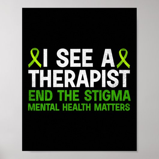 メンタルヘルス認識度セラピスト終了ザStigma ポスター (正面)