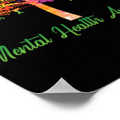 メンタルヘルス認識度ツリーリボン ポスター (角)