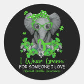 メンタルヘルス認識度ラウンドステッカー ラウンドシール (正面)