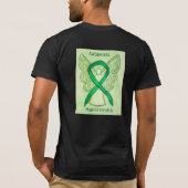 メンタルヘルス認識度リボンエンジェルカスタムシャツ Tシャツ (裏面)